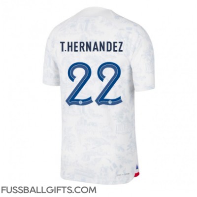 Frankreich Theo Hernandez #22 Fußballbekleidung Auswärtstrikot WM 2022 Kurzarm